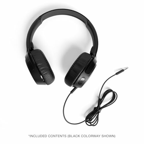 Image of Skullcandy Riff On-Ear Wired Headphone,Convenient for Travel with 3.5mm AUX Plug,Builtin Microphone,Foldable Lightweight Comfortable Design,Durable Headband,Reliable Simplicity-Blue /Sunset(Pack of 4)