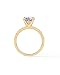 PAVOI 14K Yellow Gold Plated 3 CT Cushion Cut Engagement Ring for Women | Promise Wedding Band | Elongated Cubic Zirconia Fake Engagement Rings | Size 9