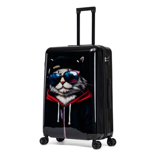 Image of InUSA Cat Print 28-Inch Hardside Spinner Luggage Lightweight & TSA Lock