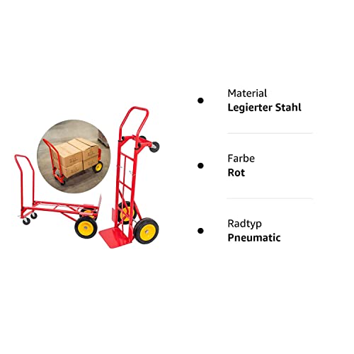 Foto von Sackkarre Klappbar 2 in 1 | 350 kg Trolley | Plattformwagen & Handwagen Klappbar mit Rädern | Transportwagen Klappbar Ideal für Schnelle Transporte und Einfache Lagerung | Handwagen | Sack Truck