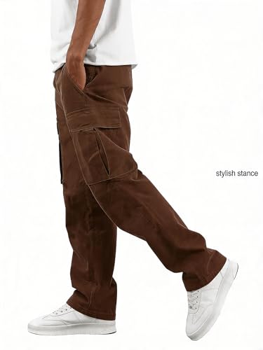 Image of Lymio Cargo for Men | Cotton Cargo Pant | Drawstring Waist Pant (Also Available in Plus Sizes) (01-04)