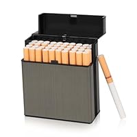 2er Set Zigarettenetuis Metall - 40+20 Stück Kapazität Mit Magnetverschluss