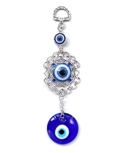 MOPZIJA Occhio Turco, Amuleto da Parete con Occhio Blu Turco, Vetro Evil Eye Ciondolo Amuleto, Malocchio Auto Decorazione da Parete, per Decorazione per Casa, Good Luck Ornament,occhio di allah