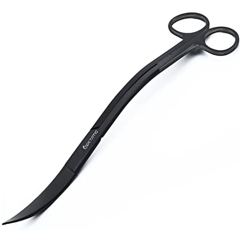 capetsma Aquarium Scissors, Stainless Steel Aquascape Tools Wave Scissors Planted Aquarium Tools for Fish Tank Reef Tank Terrarium Indoor Garden - 9.8” Black Cover