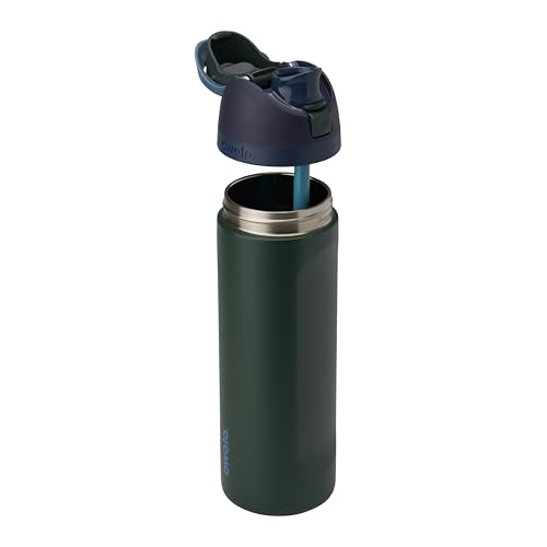 Image of Owala FreeSip Insulated Stainless Steel Water Bottle with Straw, BPA-Free Sports Water Bottle, Great for Travel, 24 Oz, Lost Signal