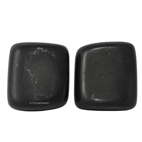 Image of Crystal Heaven Certified Shungite Healing Tumbled Stone,Natural Polished Crystals For Diy Crafts,Manifestation,Meditation,Pooja Feng Shui And Reiki Healing(30 Grams)