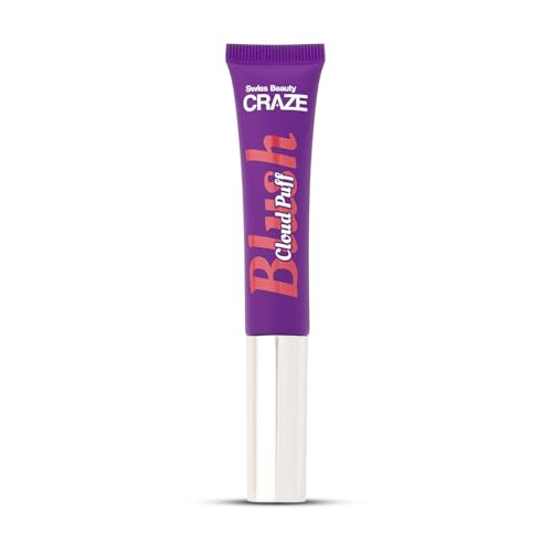 Image of Swiss Beauty CRAZE Cloud Puff Blush | Velvety-Smooth |Ultra-Blendable | Easy To Layer |Enriched With Pomegranate Extract |Shade-2 - Cloud Pink, 12ml