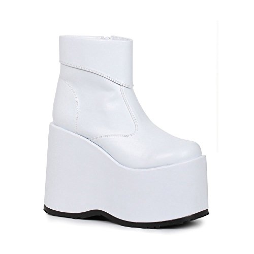 Ellie Shoes Men's Platform Ankle Boot S WHT