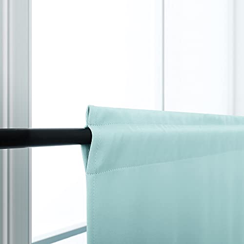 Image of KOUFALL Heat Blocking Curtains for Bedroom Short,Blackout Insulated Thermal Summer Curtains for Living Room,Mint Green /Seafoam /Light Aqua Colored