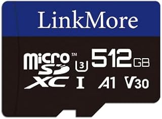 LinkMore 512GB Micro SDXC Card, A1, UHS-I, U3, V30, Class 10 Compatible, Read Speed Up to 95 MB/s,Write Speed Up to 75 MB/s, SD Adapter Included