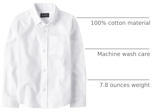 Image of The Children's Place Boys Long Sleeve Oxford Button Down Shirt