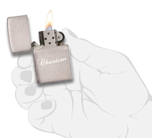 Encendedor Zippo clásico personalizable plateado miniatura 3