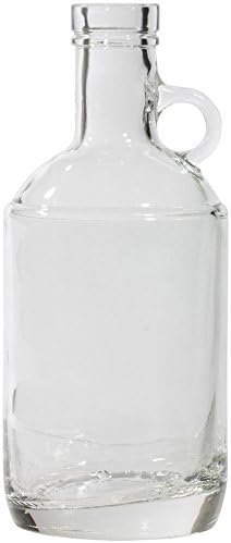 375ml Round Glass Flint Handleware Bottle with 18.5mm Cork Neck Finish (Case of 12) - CORKS NOT INCLUDED