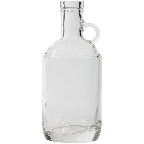 375ml Round Glass Flint Handleware Bottle with 18.5mm Cork Neck Finish (Case of 12) - CORKS NOT INCLUDED