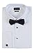 AZAR MAN Slim fit Lay Down Spread Collar French Cuff Tuxedo Shirt 15 Medium White