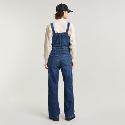 Dungaree G-STAR Straight Leg Zip de mujer en denim negro regular 2