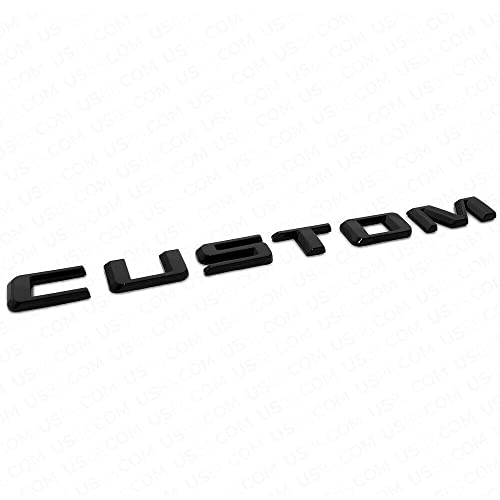 Image of 1Pc 2019-2023 Silverado 1500 Tailgate Custom Letter Logo Emblem 3D Badge Nameplate Replacement for Silverado (Gloss Black)
