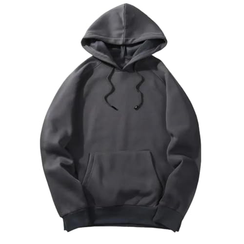 Men's Colorful Hoodies Thicken Hip Hop Streetwear Solid Fleece Sweatshirts