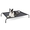 50″ Lx32 Wx8 H Cooling Elevated Dog Bed for Large Dogs with Non-Slip Floor Protectors & Breathable Mesh, Raised Indoor & Outdoor Dog Cot Pet Hammock, Grey