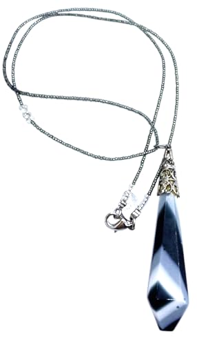 Collier en verre Murrina ambre et acier inoxydable d'exception L