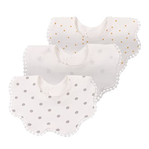 Image of Bamery Baby Bandana Bibs White Cotton Drool Bibs for Drooling and Teething Absorbent for Boy Girl