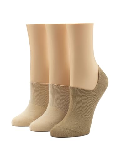Image of HUE womens Cotton Arch Hug Liner Sock 3 Pair Pack