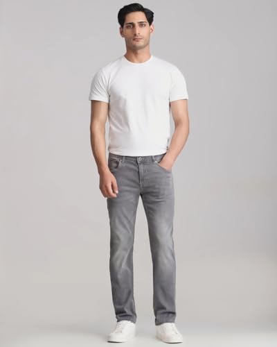 Image of MUFTI Grey Super Slim Fit Jeans
