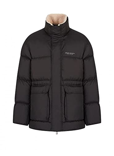 Armani Exchange Doudoune Homme Col Détachable Noir, Noir , M