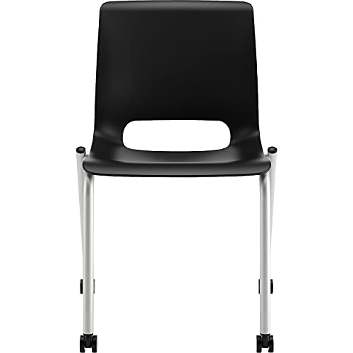 HON Motivate Guest Chair - Stacking Chair for Office Set of Two, Onyx (HMG2)