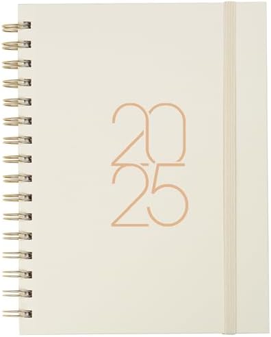 MITAMA Agenda Negra Plateada – Planificador Diario – 12 Meses 2024 – 366 Páginas + 66 Contenidos Extra – Rústica, Espiral – 15 X 21 Cm
