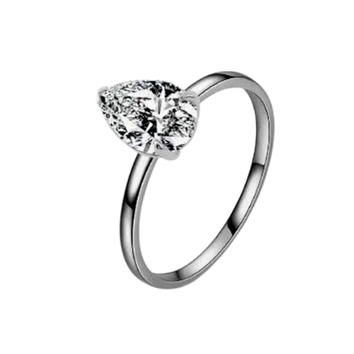 Bague moissanite poire argent 925, élégance au quotidien pour femme moderne