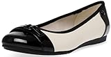 Anne Klein Women’s Able Ballet Flat, Cream/Black, 7.5 M US