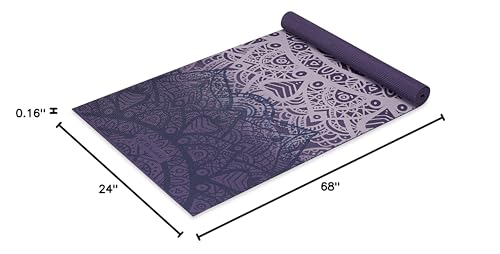 Image of Gaiam Print Yoga Mat, Non Slip Exercise & Fitness Mat for All Types of Yoga, Pilates & Floor Exercises