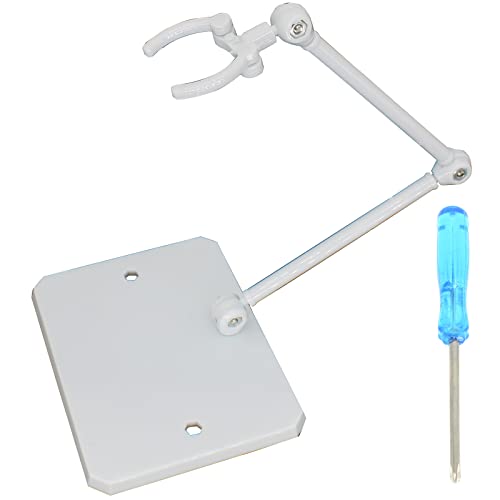 Action Figure Stands Adjustable Action Figure Display Holder Base Sturdy Base Doll Model Support Stand Action Base Clear Display Stand for 1/144 Figure Model Toy [FDXGYH, Manual Assembly]