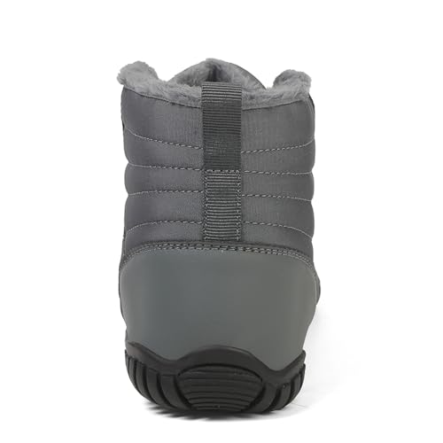 SECHRITE Barefoot Hiking Boots for Women Men Waterproof Winter Barefoot Shoes Warm Snow Boots Zero Drop Wide Toe Box Non-Slip Hike Walking Shoes4