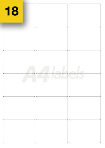 A4 Labels - Etiquetas rectangulares adhesivas para correspondencia (aptas para impresora láser, equivalente a Avery L7161, 63 x 47 mm, 360 unidades), color blanco