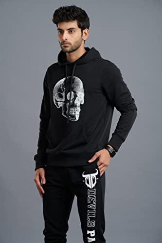 Image of Go Devil Regular Fit 100% Cotton Full Sleeves Winter Wear Stylish Trendy Printed Hoodies Sweatshirt for Men /Boys with Pockets for Everyday Use