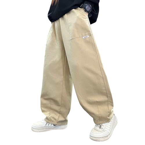 Boys Cargo Pants Lightweight Outdoor Activewear Comfortable Casual Trousers for Kids 4-12 Years Trendy Design