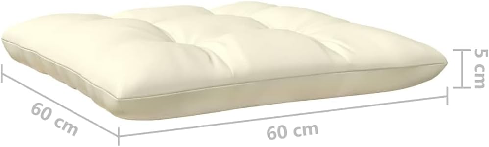 Outdoor Sectional Seat Cream Solid Pine Wood 25x25x24.6 in UV Fabric Modular Loveseat for Patio Garden Balcony Furniture