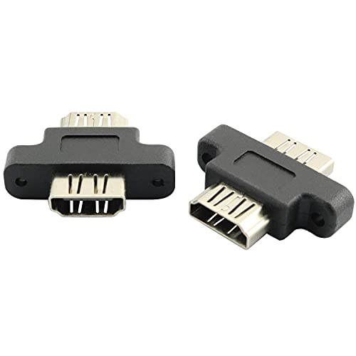2PCS HDMI Femenino a HDMI Femenino Adaptador de Extensión miniatura 3