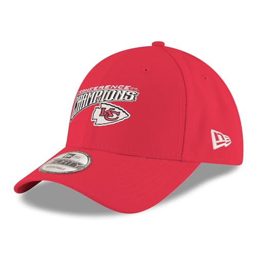 New Era Men's Red Kansas City Chiefs 2024 AFC Champions Replica 9FORTY Adjustable Hat