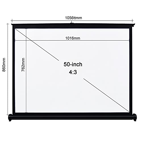 Funda para proyector de 50 pulgadas con diseño plegable y enrollable para teatro en casa 4:3 miniatura 2