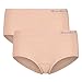 Produktbild Bamboo Basics Damen Slips, 2er Pack - Sophie Seamless Hipster, Jersey, Logo Nude L
