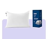 Luuna Almohada Ajustable Suave con Espuma de Memoria, Estándar 64 x 46 cm, Relleno 100% Memory Foam Triturado, Funda...