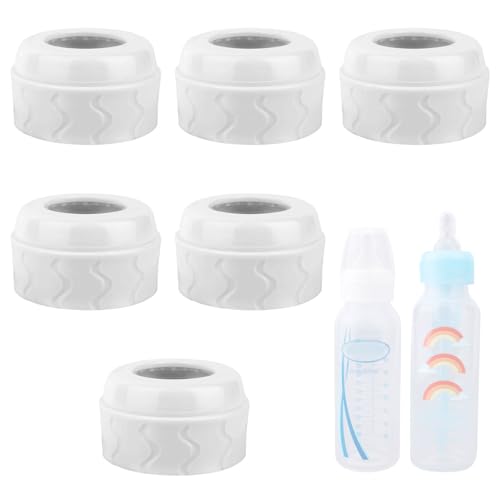 6pcs Dr. Brown's Bottle Nipple Collars (White)