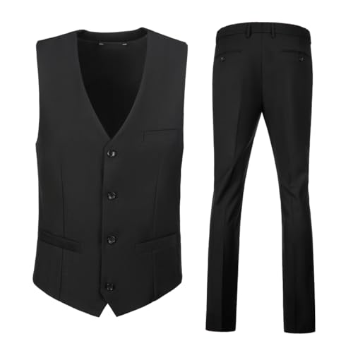 Mens 3 Piece Suit Slim Fit Shawl Lapel Blazer Vest Pants Suits Set Mens Formal Business Wedding Prom Suits3
