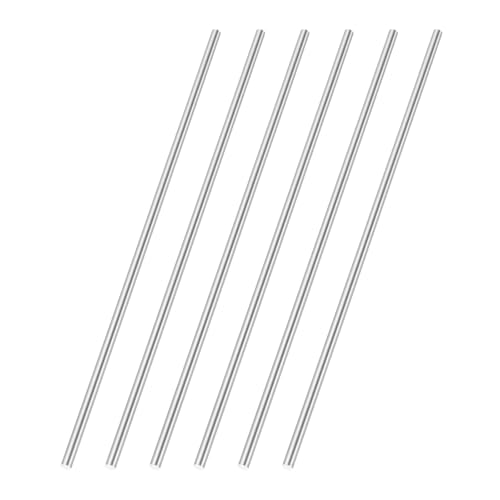 sourcing map 6 Stück runde Stahlstange, 3,6 mm Durchmesser, HSS-Drehstange, 100 mm lang, für Schaft-Zahnrad-Bohrmaschinen, Drehmaschinen, Drehmaschinen, Miniaturachse, zylindrischer Stift