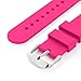 Archer Watch Straps - Soft Silicone Quick Release Watch Bands (Electric Pink, 22mm)