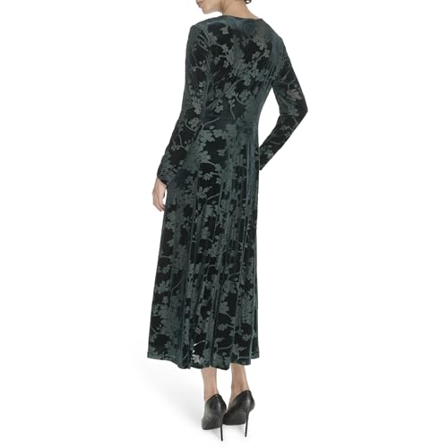 Tommy Hilfiger Women's Long Sleeves Keyhole Neck Midi Dress4