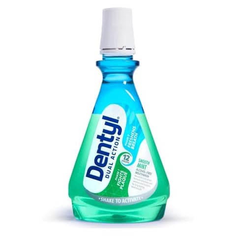 Dentyl Dual Action Smooth Mint Plaque-Reducing CPC Mouthwash, 500ml Cover